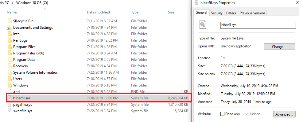 Что такое hiberfil.sys, как удалить этот файл в windows 7 и 10