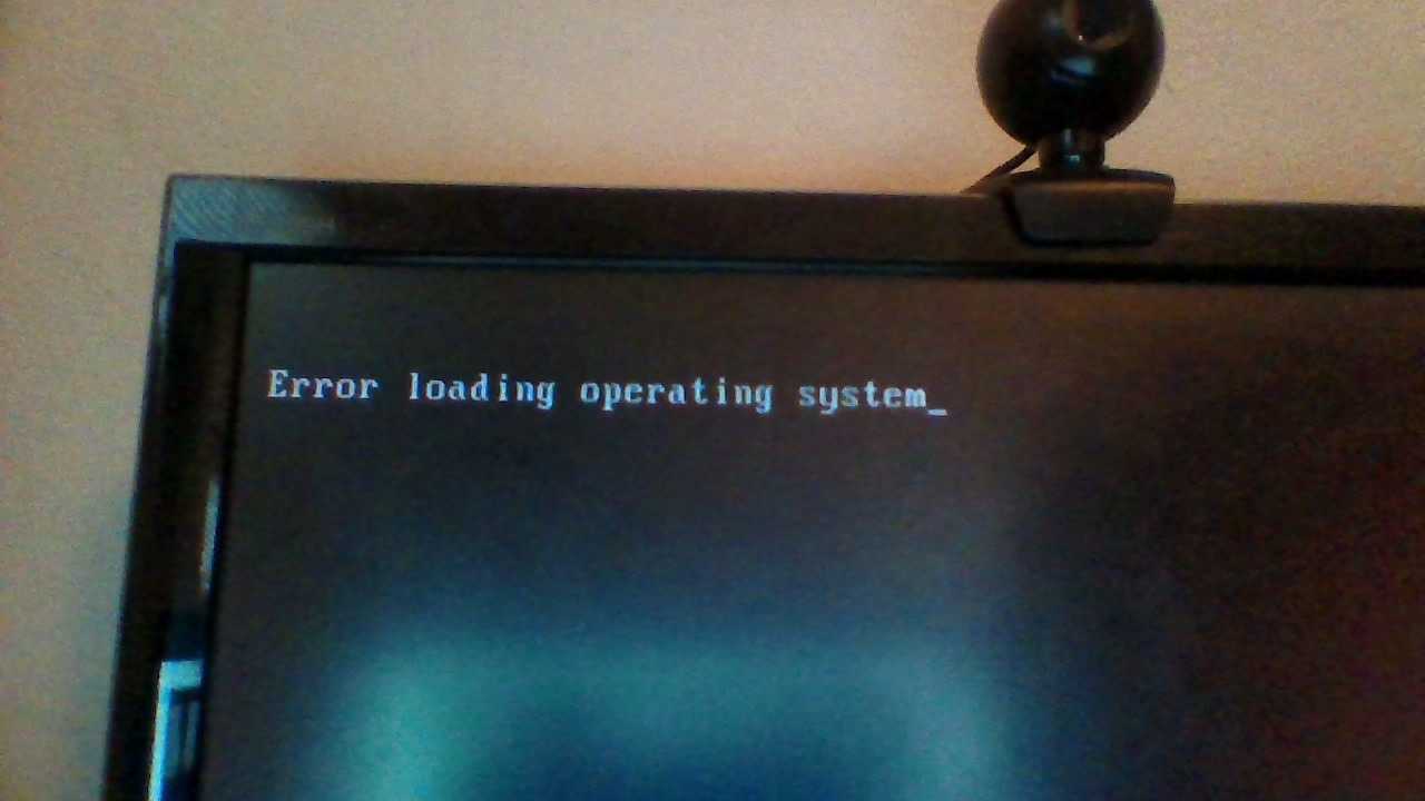 «loading operating system» - и ничего не происходит