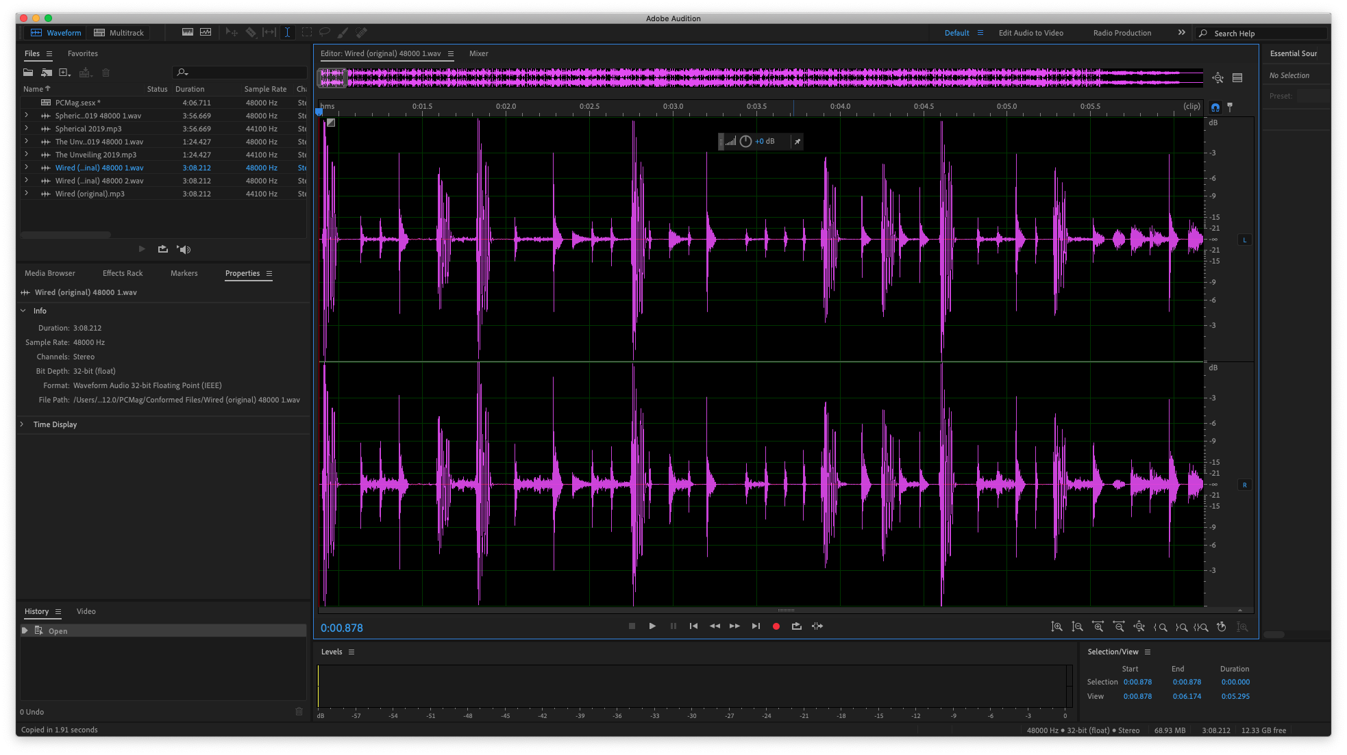 Программа для определения звука. Аудиоредактор Adobe Audition. Интерфейс программы адоб аудишн. Обработка звука в адоб аудишн. Приложение для обработки звука.
