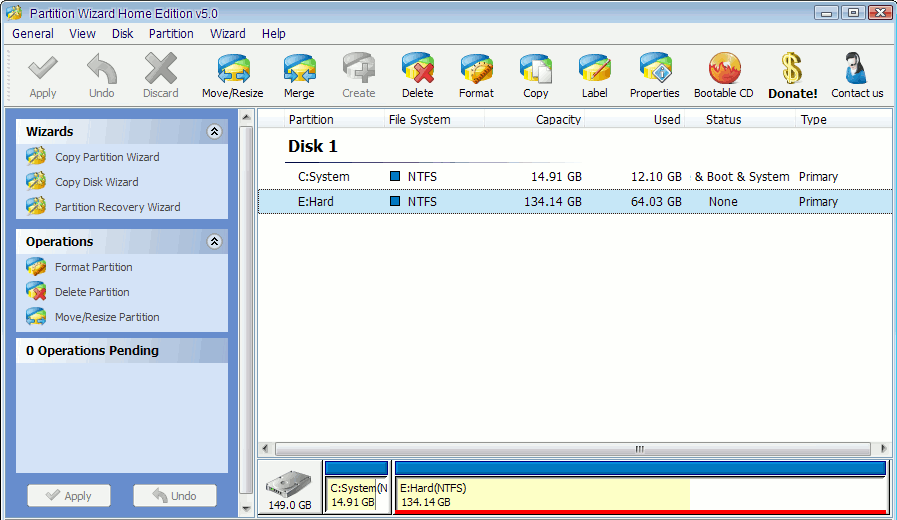 Программа для разделения жесткого диска - easeus partition master
