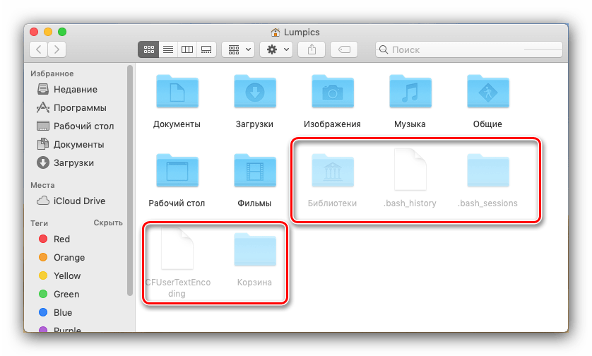 Mac os показать скрытые файлы