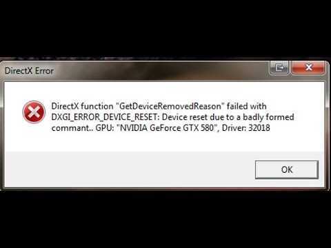 0x887a0007 dxgi error device reset - пк знаток