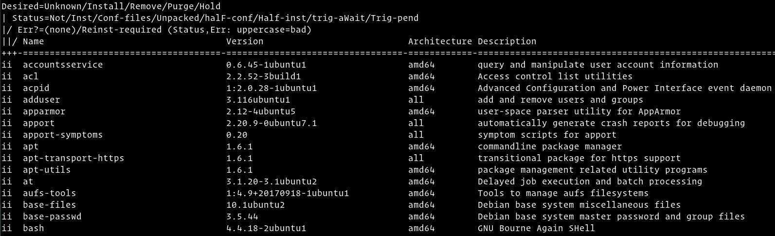 Как посмотреть список установленных программ в ubuntu