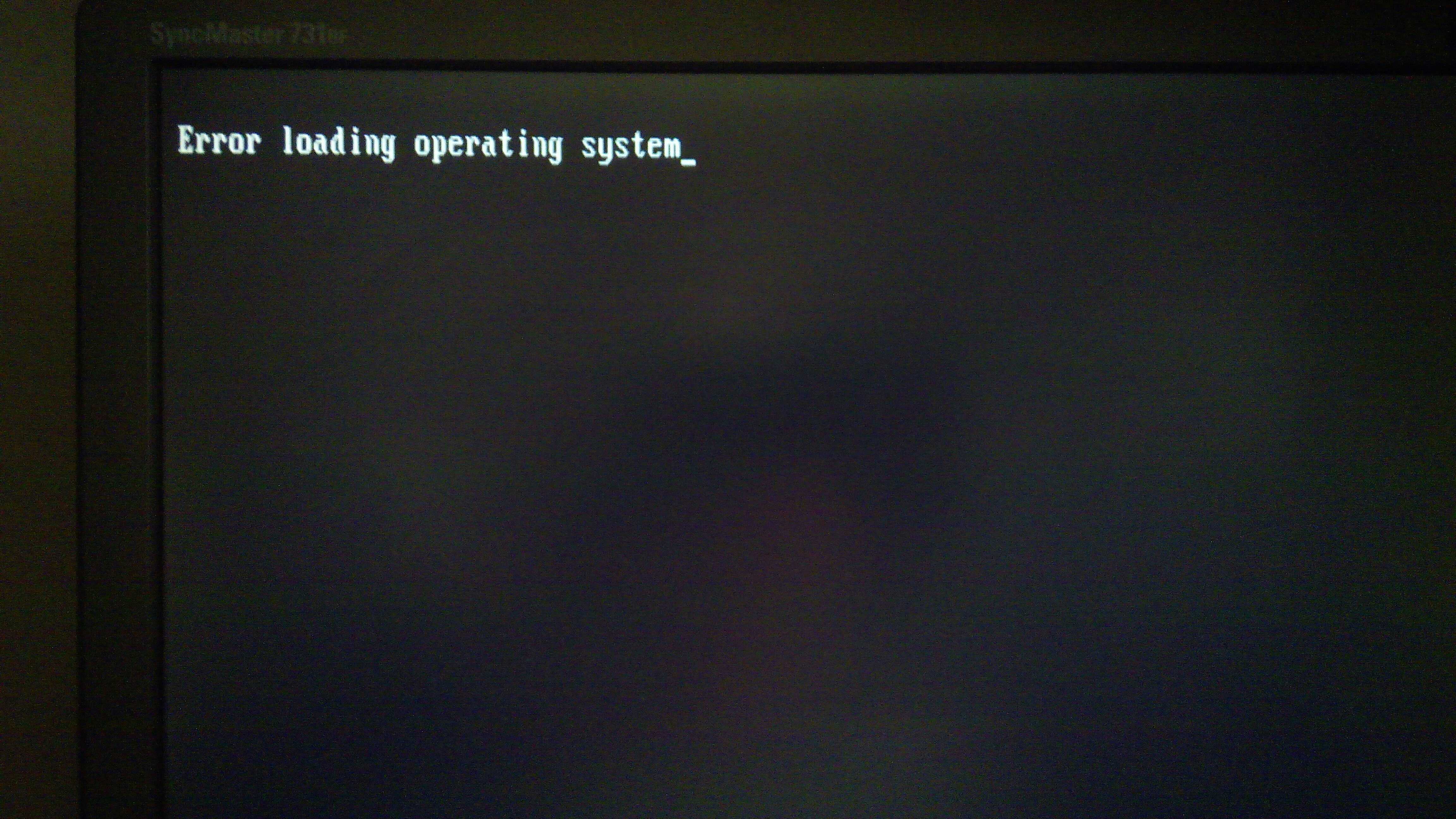Ошибка «операционная система не найдена» при загрузке windows