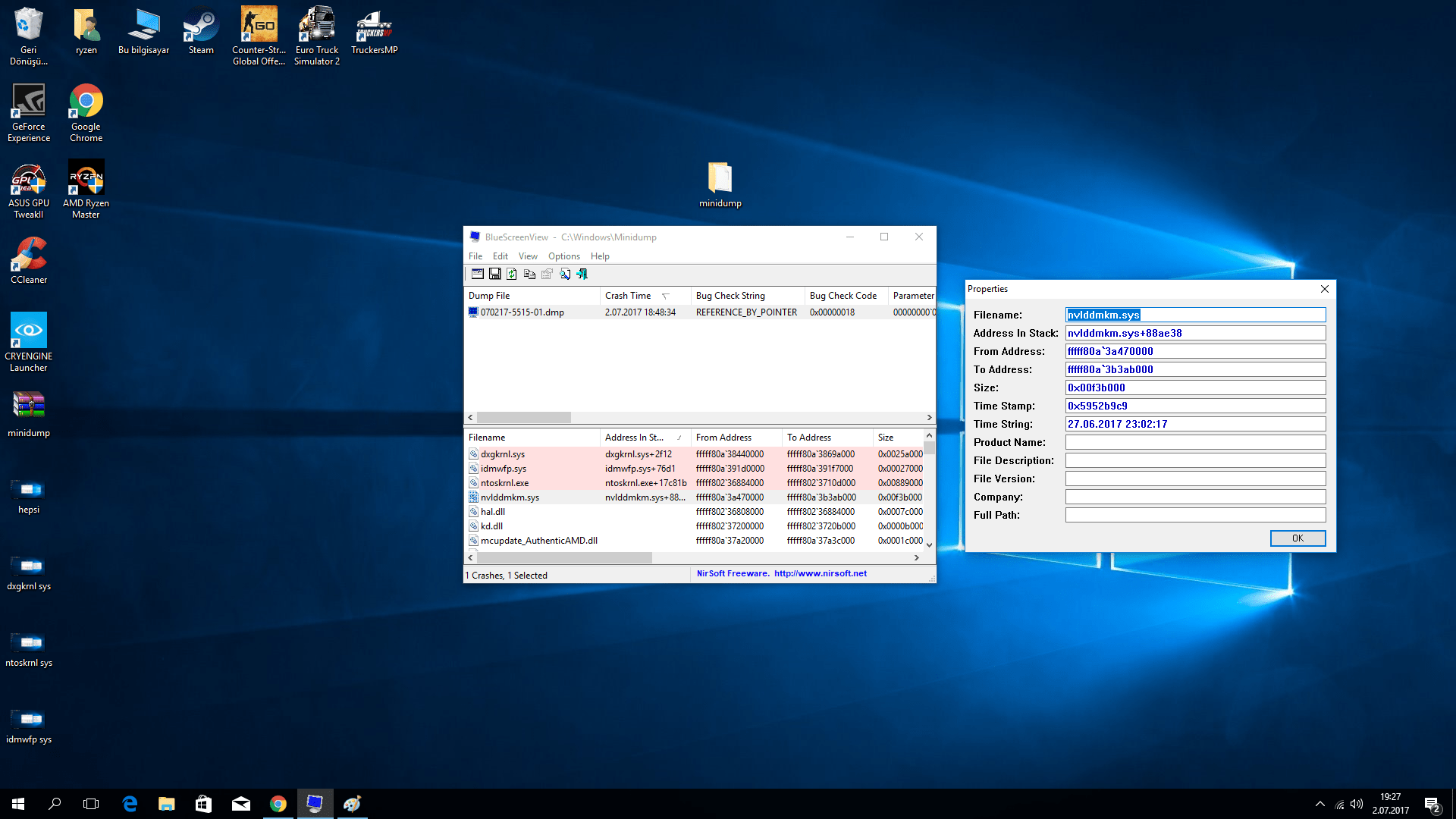 Как исправить nvlddmkm.sys синий экран в windows 7/10