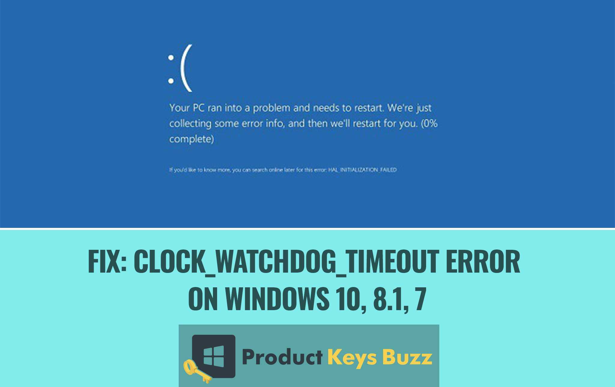 Clock_watchdog_timeout в windows 10: как исправить ошибку?