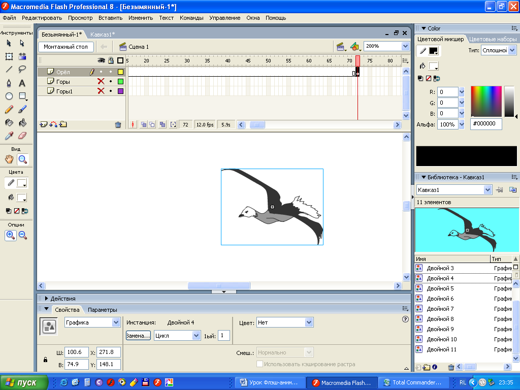 Введение. macromedia flash professional 8. графика и анимация.