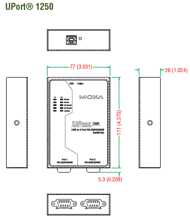 Moxa uport 1150 схема