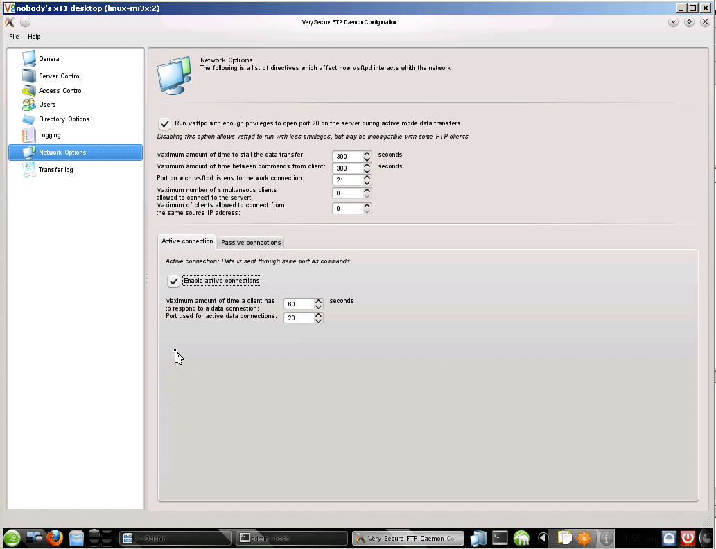 Настройка ftp сервера в debian простая конфигурация